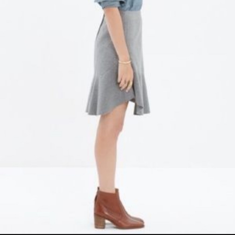 Madewell Atelier Grey Wool Blend Skirt in size 2 - Picture 7 of 9